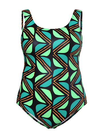 Ulla Popken Badeanzug in schwarz