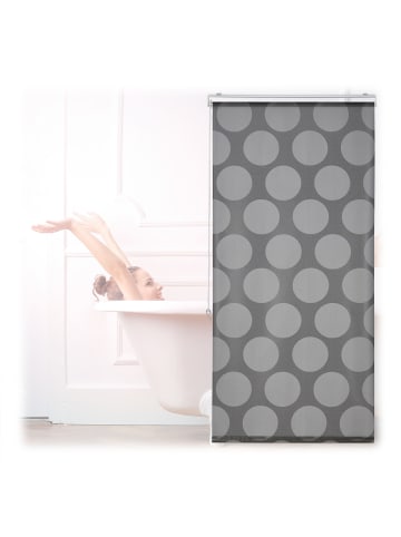 relaxdays Duschrollo Punkte in Grau - (B)80 x (H)240 cm