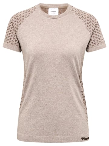 Hummel Hummel T-Shirt Hmlci Yoga Damen Dehnbarem Feuchtigkeitsabsorbierenden Nahtlosen in DRIFTWOOD MELANGE
