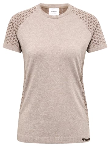 Hummel Hummel T-Shirt Hmlci Yoga Damen Dehnbarem Schnelltrocknend Nahtlosen in DRIFTWOOD MELANGE