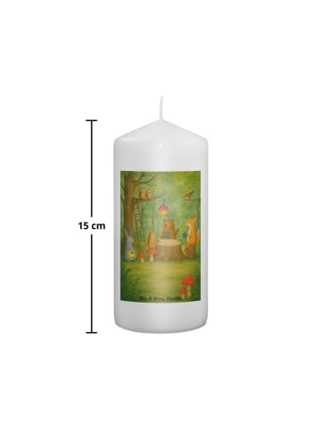 Mr. & Mrs. Panda Schmuckkerze Waldtiere Picknick Design ohne Spruch in Weiß