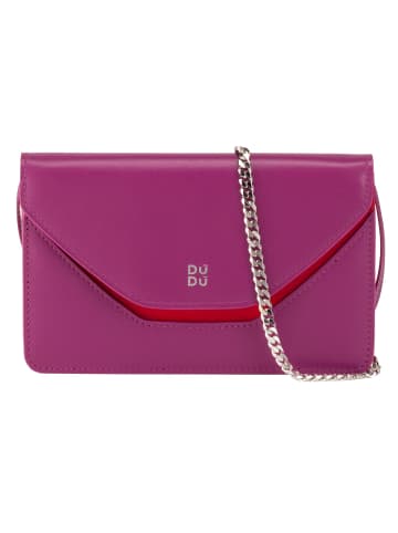 DuDu Umhängetasche Leder 19 cm in fuchsia