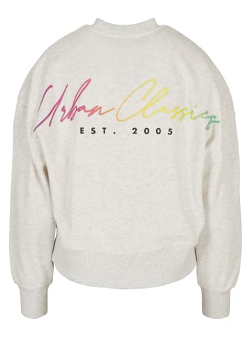 Urban Classics Urban Classics Damen Ladies Oversized Rainbow Crewneck in lightgrey