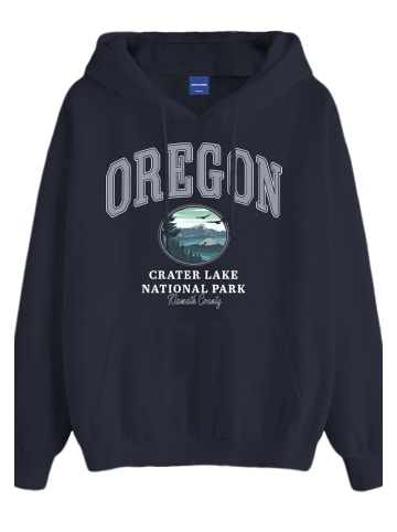 Jack & Jones Hoodie 'Bradley US-State' in blau
