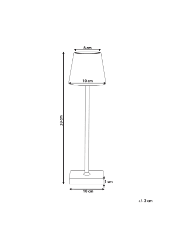 Beliani Tischlampe für den Außenbereich BACEIRO in Orange