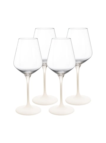 Villeroy & Boch 4er Set Weißweingläser Manufacture Rock in 380 ml in weiß-transparent