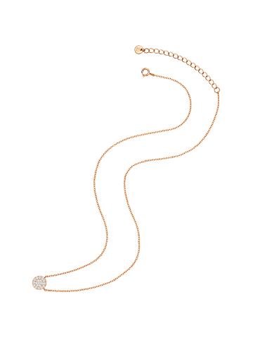 Glanzstücke München Halskette aus Sterling Silber mit Zirkonia in roségold