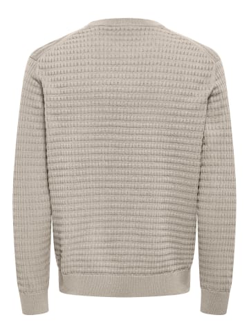 ONLY & SONS Strickpullover in Silver Lining