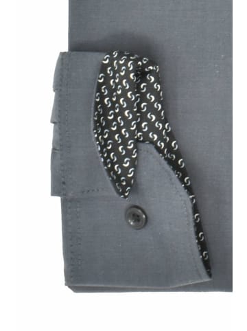 MARVELIS Knopfleisten Langarmshirt für Herren in uni