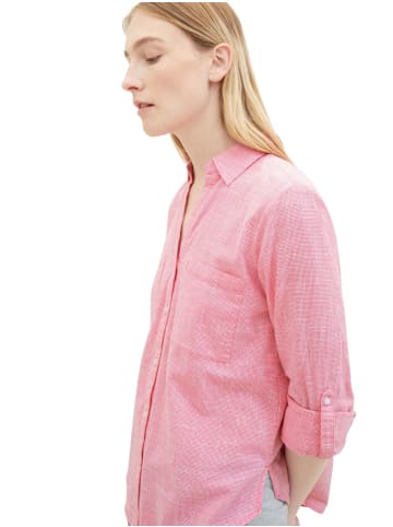 Tom Tailor Bluse SLUB STRUCTURE in Pink