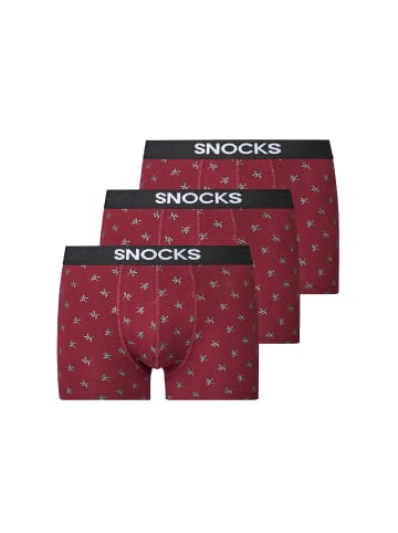 SNOCKS Boxershorts aus Bio-Baumwolle 3 Stück in X-Mas