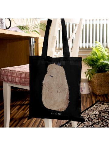 Mr. & Mrs. Panda Stoff Shopper Murmeltier ohne Spruch in Schwarz