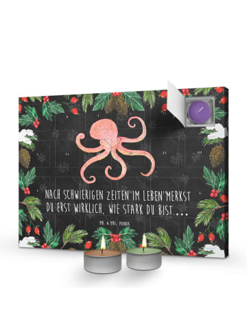 Mr. & Mrs. Panda Duftkerzen Adventskalender Tintenfisch mit Spruch in Kreidetafel