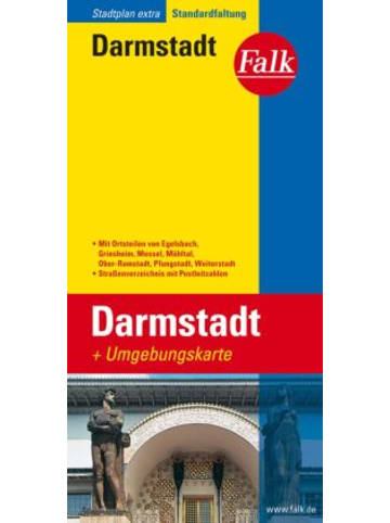 Falk-Verlag  Landkarte/Globus - Falk Stadtplan Extra Darmstadt 1:17.500