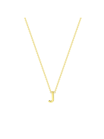 Lucardi 375 Gold Halskette "Buchstabe J" Buchstabe