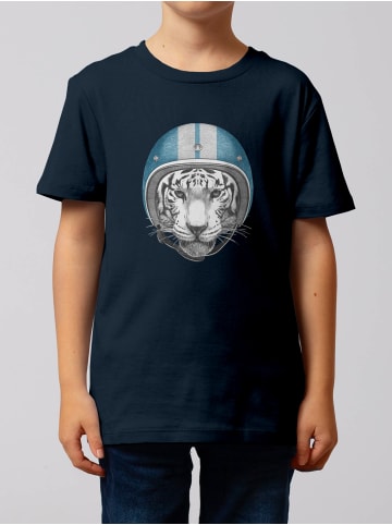 wat? Apparel T-Shirt Racing Tiger in Dunkelblau