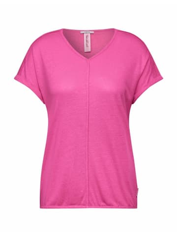 Cecil V-Kragen T-Shirt für Damen in pink