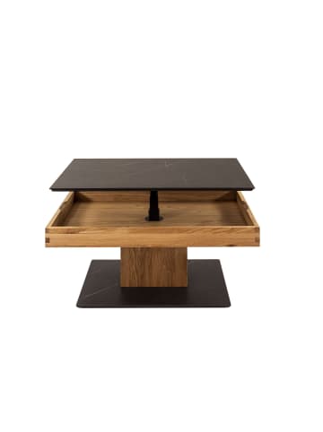58 aufm Kessel FUNKTIONSTISCH Celestia 90x60x45 höhenverstellbar Wildeiche/Marmara Nero
