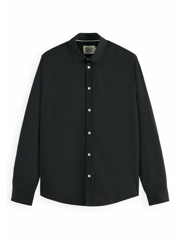 Scotch & Soda Knopfleiste Langarmshirt für Damen in schwarz