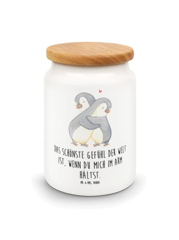 Mr. & Mrs. Panda behälter Pinguine Kuscheln mit Spruch in Weiß