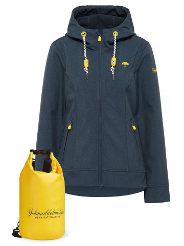 Schmuddelwedda Anorak + Tagesrucksack - Set in Marine Melange AOP