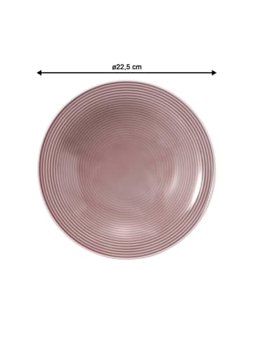 Seltmann Weiden 6er Set Suppenteller Beat Color Glaze in ø 22,5 cm in Altrosa