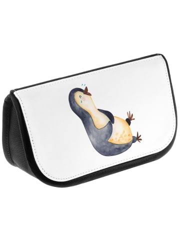 Mr. & Mrs. Panda kosmetiktäschchen Pinguin Lachen ohne Spruch in Weiß