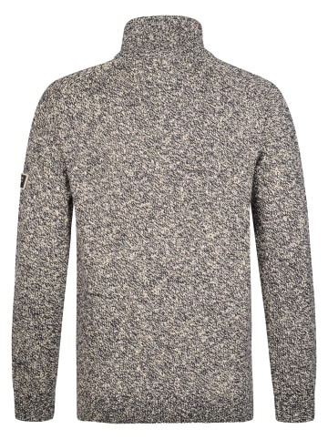 Petrol Industries Melierter Strickpullover mit Zipkragen oakford in Blau