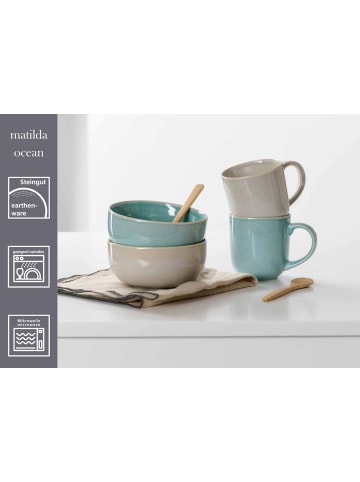 Ritzenhoff & Breker 4er Set Müslischalen Matilda ø 14,5 cm in blau