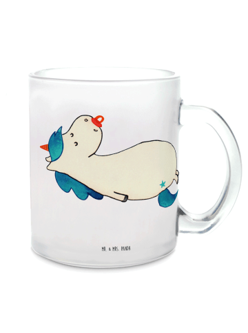 Mr. & Mrs. Panda Trinkglas Einhorn Schnuller ohne Spruch in Transparent