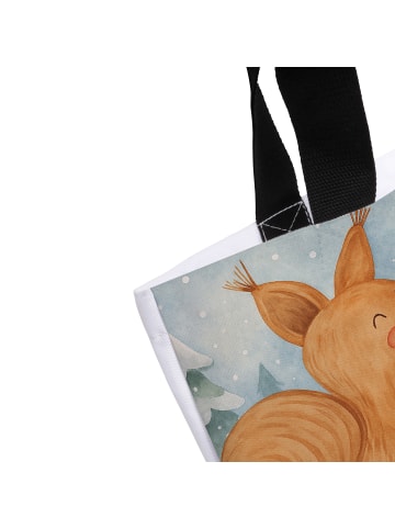 Mr. & Mrs. Panda Strandtasche Eichhörnchen Weihnachten Design mi... in Weiß