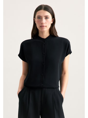 Seidensticker Stehkragenbluse Regular in Schwarz