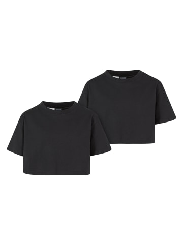 Urban Classics Urban Classics Cropped T-Shirts in black+black