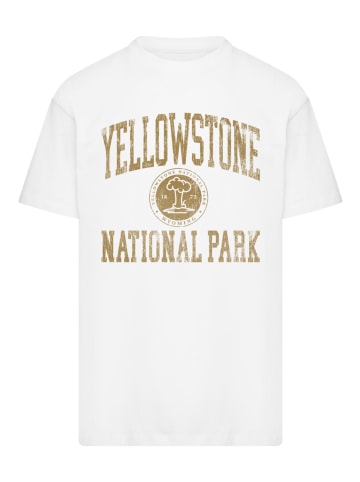 F4NT4STIC Oversize T-Shirt US National Parks Yellowstone Wyoming in weiß