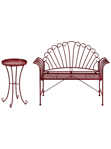 Beliani 2-tlg Bistro Set CAVINIA in Rot