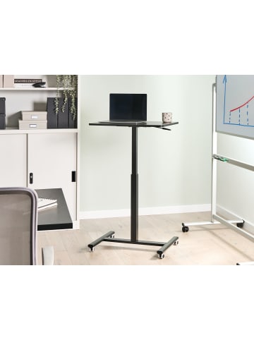 Beliani Verstellbarer Laptopständer ACADEMIA in Schwarz - (W) 65 x (H) 73 x (L) 48 cm