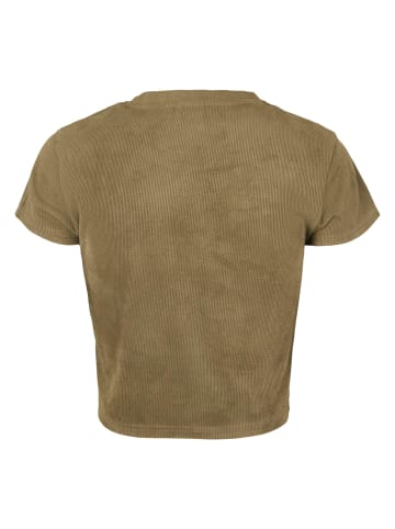 Urban Classics Cropped T-Shirts in olive