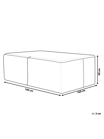 Beliani Regenschutzhülle CHUVA in Grau - (W) 160 x (H) 90 x (L) 160 cm