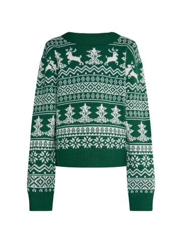 myMo KIDS Mädchen (Kids) Pullover in Grün Weiss