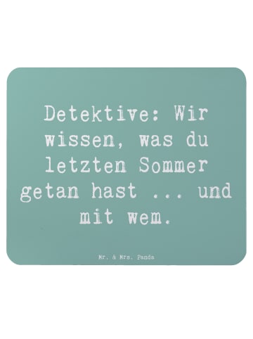 Mr. & Mrs. Panda Mousepad Spruch Detektiv Geheimnisse mit Spruch in Meeresbrise