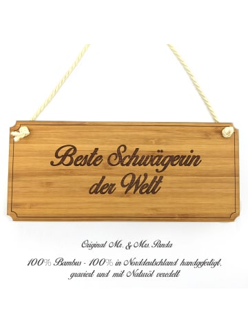Mr. & Mrs. Panda Infotafel Schwägerin mit Spruch in Keine Angabe