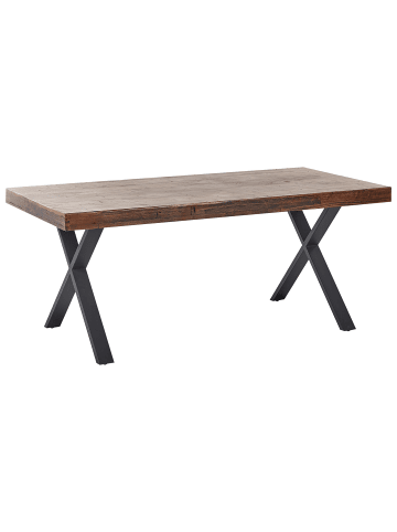 Beliani Esszimmertisch CLIFTON in Braun/Schwarz - (W) 90 x (H) 75 x (L) 180 cm