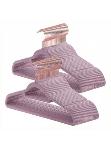 SONGMICS Kleiderbügel Breanna in Roségolden-Lavendellila - (B)43.5 x (H)22.5 x (T)0.6 cm