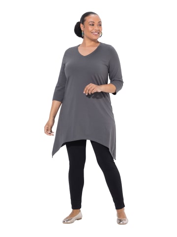 Ulla Popken Longshirt in graphitgrau