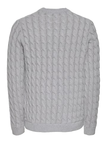 ONLY & SONS Strickpullover in Light Grey Melange