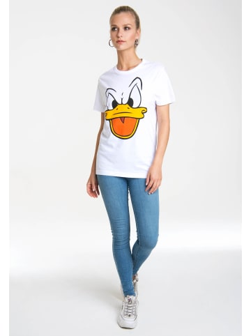 Logoshirt T-Shirt Donald Duck – Face in altweiss