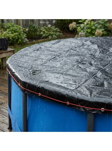 relaxdays Poolabdeckung "rund" in Schwarz - Ø 720 cm