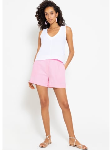 SASSYCLASSY Musselin Shorts mit breitem Bund in rosa