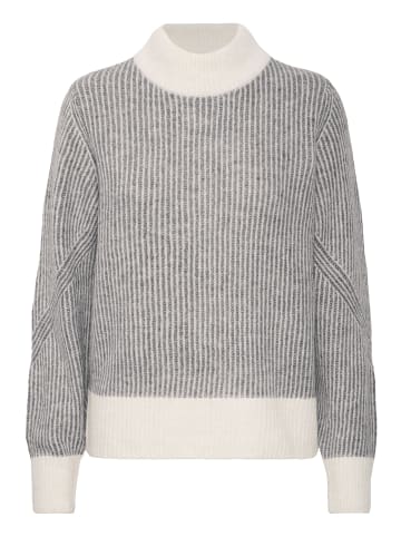 ICHI Strickpullover langarm IHKAMARA Loose fit in Dark grey melange