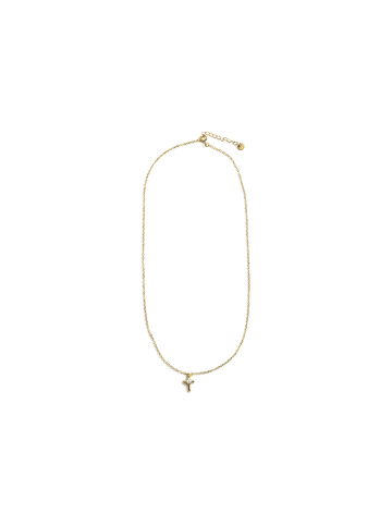 Luxenter Halskette mit funkelnden Zirkonia-Steinen, 18 Karat Gelbgold-Finish – Lanka